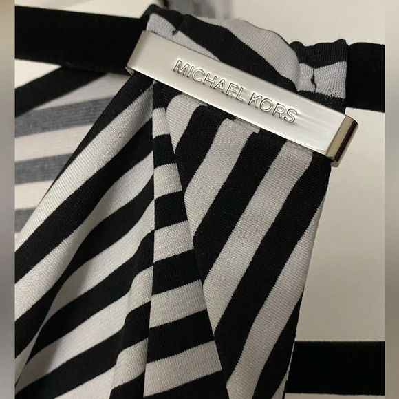 Michael Michael Kors Striped Cowl Neck Draped Sleeveless Top Size XS - Picture 5 of 6